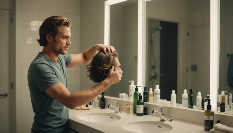 cheveux secs homme