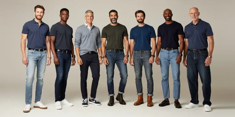 différente coupe de jean homme