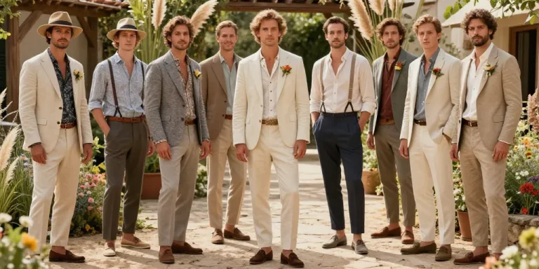 tenue mariage homme boheme