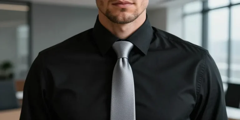 cravate pour chemise noire